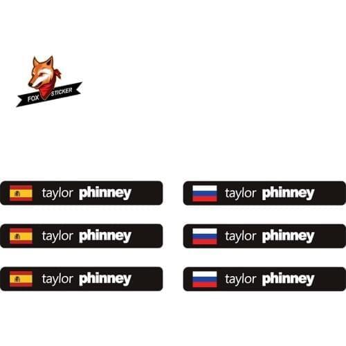 Custom unique name national flag stickers for road MTB bike frame flag personal name bicycle decals