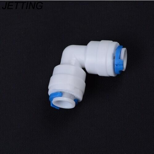 New 1/4" - 1/4" OD Tube POM Pipe Fitting Hose Elbow Quick Connector Aquarium RO Water Filter Reverse Osmosis System