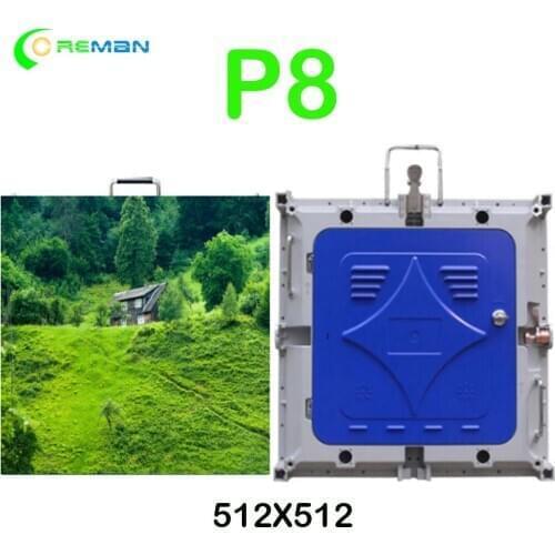 Pantalla led de exterior P8 rental led advertising display panel 512X512mm outdoor full color video wall led electronic board