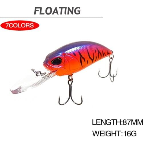 1PCS Minnow Fishing Lures 87mm16g Floating Artificial Hard Bait Crankbait Wobbler Swimbait Jig Head Carp Fishing New 2021