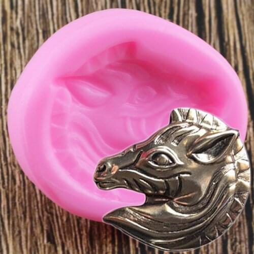 Horse Head Silicone Mold Cake Decorating Tools Cookie Baking Fondant Chocolate Sugar Craft Moulds Polymer Clay Molds