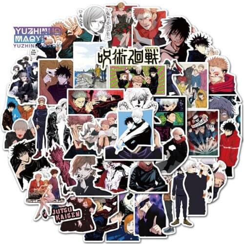 Techo Anime Comic 50No Repeat Waterproof Creative Sticker Easy To Tear Off Jujutsu Kaisen ONE PUNCH-MAN My Hero Academia Haikyuu
