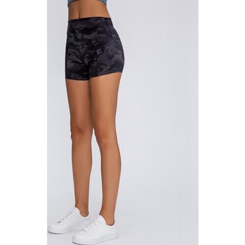 Spring And Summer New Double-sided Sanding Yoga Shorts High Waist Hip Stretch Slim Soft Fitness Running Sports Pants Women