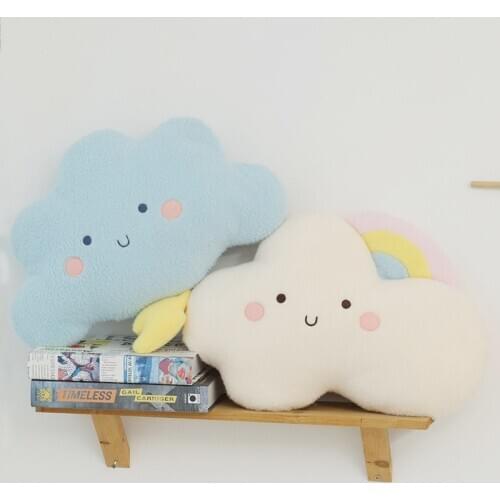 Kawaii Baby Girls Room Teepee Decoration Cute Cloud Shaped Plush Stuffed Toys Soft Kids Sleep Company Hug Pillow Lovely Gift