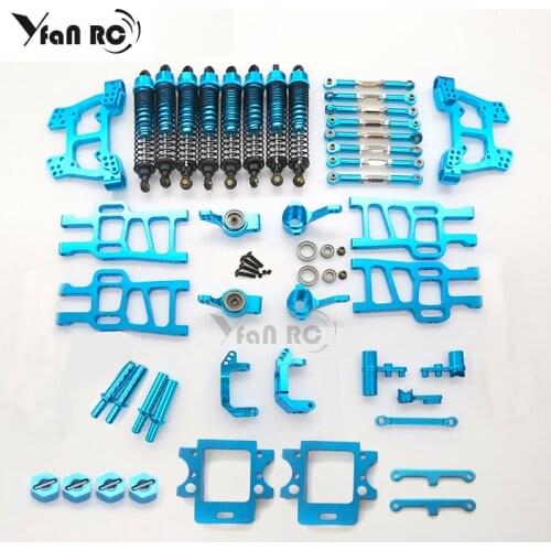 Free Shipping Blue Upgrade Parts Package For HSP RC 1:10 94111 94108 Crawler Car Monster Truck Blue Aluminum Alloy Parts & Accs