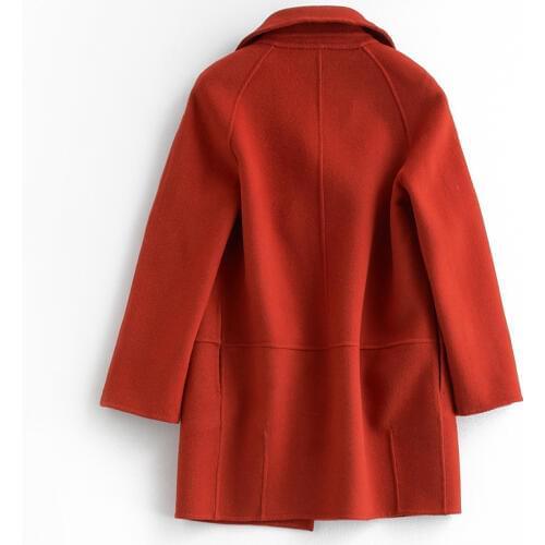 Real 100% Wool Coat Female Elegant Winter Woman Coats 2020 Korean Fashion Loose Ladies Wool Long Jacket B18Y01235LW603 s