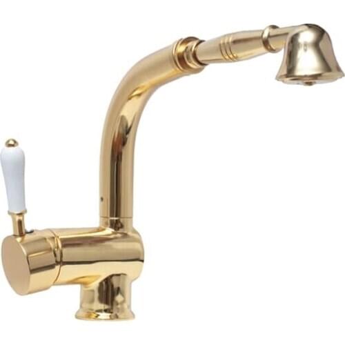 Gold Spiral Sink Faucet Special Production 100% Full Brass Material