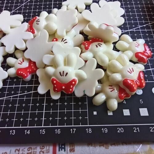 1pcs/lot Flat back resin simulation bow palm 29mm Cabochons Scrapbook for DIY phone case decoration C116-8