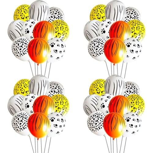 100pcs Birthday Animal Latex Balloons Tiger Zebra Dog Safari Party Jungle Party ballons Birthday Party Decor Kids birthday Globo