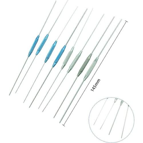 4pcs/set stainles steel/Titanium double hended lacrimal passage probe ophthalmic flushing tool ophthalmic eye instrument