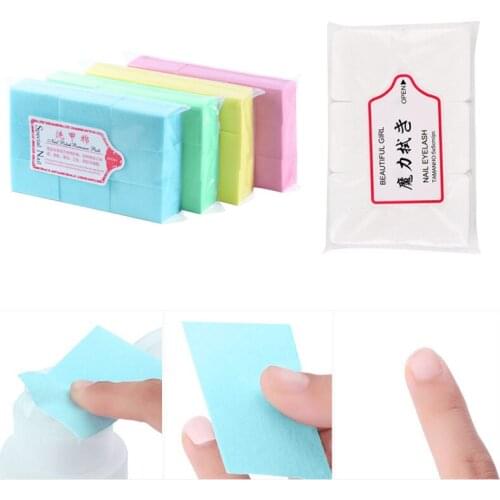 600/900/1200/1800Pcs Cotton Nail Polish Remover Wipes Cleaning Lint Free Paper Pad Removal Nail Accessorie Tools Ongles