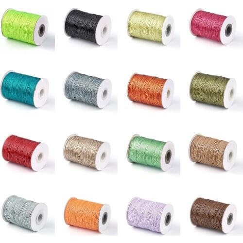 85Yards/Roll 1MM Korean Waxed Polyester Cord Waxed Thread Cord String Strap For Necklace Bracelet Rope Bead DIY Jewelry Making