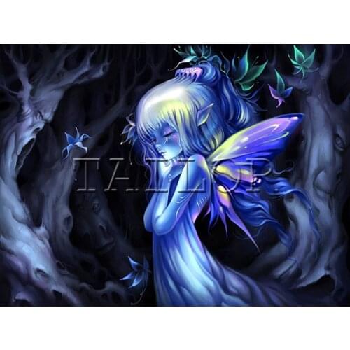 Full square cuadros 5d diamond painting 5D kit Fairy flower woman landscape complet dirll drawing embroidery Cross stitch mosaic