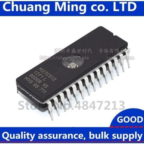 Free shipping 10pcs new ST M27C512-12F1 M27C512-10F1 M27C512 27C512 DIP-28 EPROM IC CHIPS Drive IC