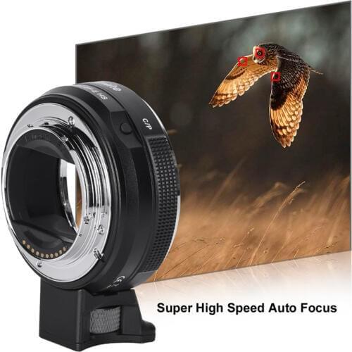 Commlite EF-E HS High Speed Electric Lens Mount Adapter Ring AF Auto Focus Aperture Exposure Anti-shake for Canon EF/EF-S Lens