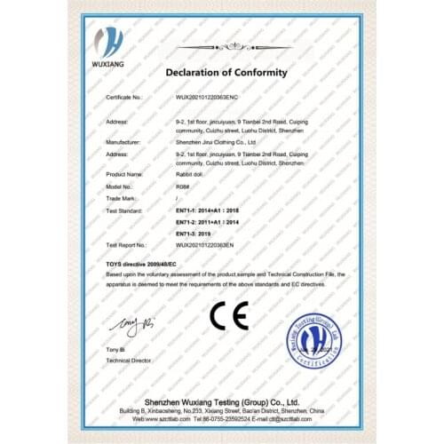 K1KC Baby Rabbit Stuffed Doll Plush Appease Toy Infant Educational Toy Photo Prop