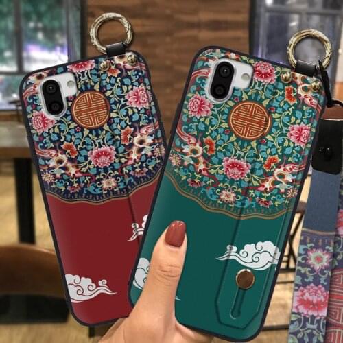 For Girls Shockproof Phone Case For Sharp Aquos R2/SHV42/SH-03K Wristband Anti-knock Soft