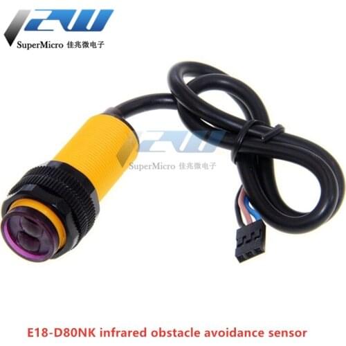 E18-D80NK infrared obstacle avoidance sensor proximity switch smart car 3-80cm with DuPont head