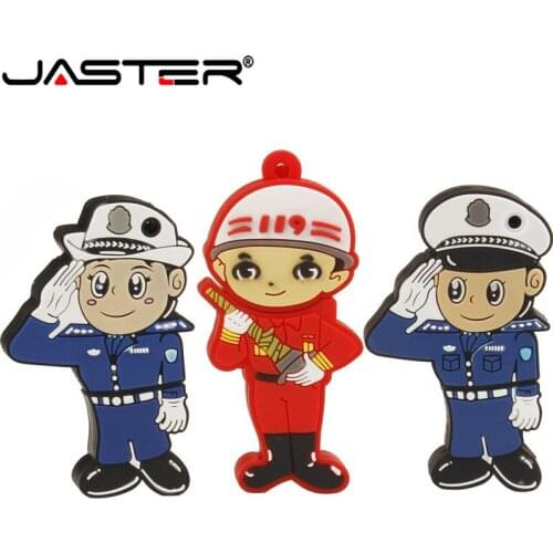 JASTER New arrival police man usb flash drive traffice police pendrive 4GB 8GB 16GB 32GB 64GB gift memory stick