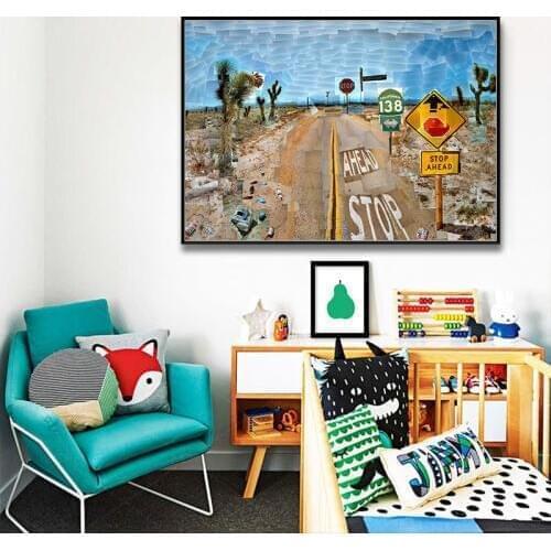 Classic Artwork 1986 Pearblossom Highway Posters and Prints Canvas Print Painting Art Wall Picture for Living Room Home Decor