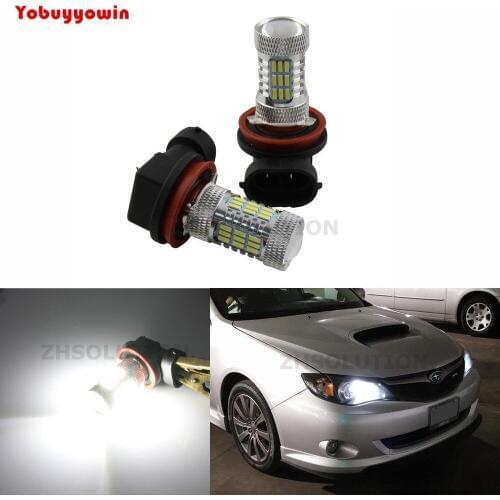 2PCS Pure White H11 H8 45SMD 4014 LED Car Auto Lighting Bulbs for DRL Fog lights