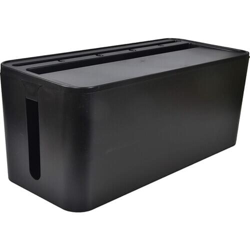 Cable Management Box for Desk Cable Management and Power Strip Box Solutions(Black)
