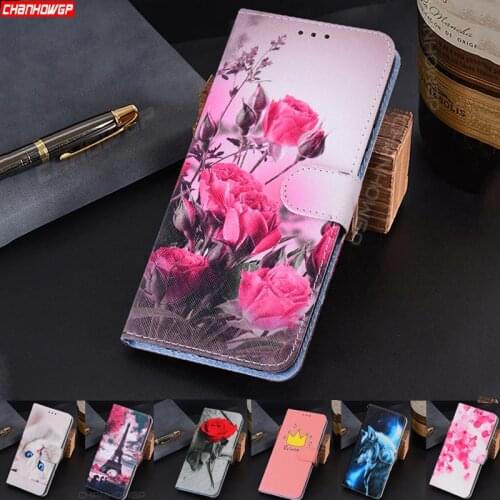 Painted Leather Flip Case For OPPO Realme C21 C17 C15 C11 C2 8 7 6 5 5s Pro A94 A93 A74 A54 A52 A72 A92 A5 A9 2020 Wallet Cover