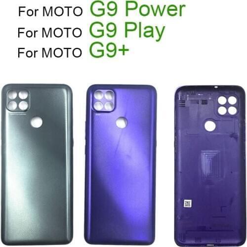 Battery Door Housing Glass Back Cover For Motorola Moto G9 Plus G9+ G9 Play G9 Power Battery Rear Case Housing With Adhesive