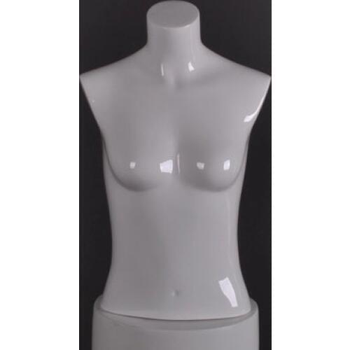 Fashionable Style Gloss White Fiberglass Female Mannequin Women Upper Body Model Professional Factory In China