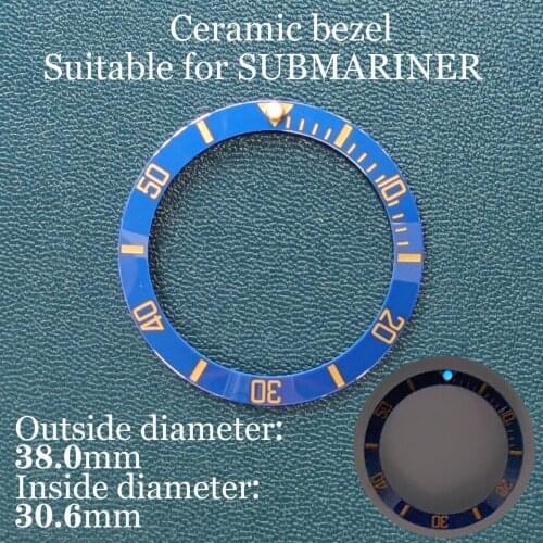 38mm 2021 New Style Advanced Engraved Ceramic Bezel Suitable For 40mm Case Accessories