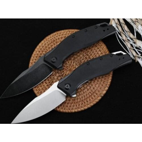 ZT Knife 0357 ZT0357 Folding Blade Stone Washed Ball Bearing Spindle G10 Handle Pocket Tactical Knife Hunting Fishing Knives