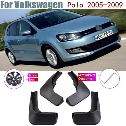 Front Rear Car Fender Flaps Splash Flap Mudguards Accessories Mud Guard For VW Volkswagen Polo Mk4 9N3 2009~2005 2008 2007 2006