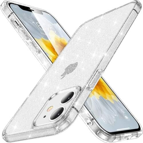 Crystal Glitter Clear Case For iPhone 12 Mini 11 Pro Max 12Pro 11Pro XS X XR 7 8 Plus SE 2020 6 6S Cute Phone Cover Accessories