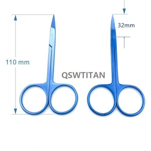 Titanium Iris Scissors Straight/Curved ophthalmic eye surgical Scissors cut tissue scissors