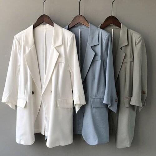 Women Half sleeve Suit Collar pocket Back splitThin Shirts Tops Casual Blouses Summer Sun Protection Clothing Midi Shirt Korean