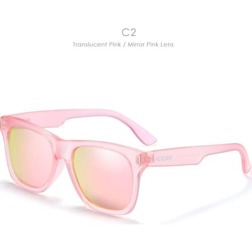 2021 New Quality Sunglasses for Women Summer Fashion Shades Polarized Vintage Eyewear Outdoor Sun Protection Translucent Pink