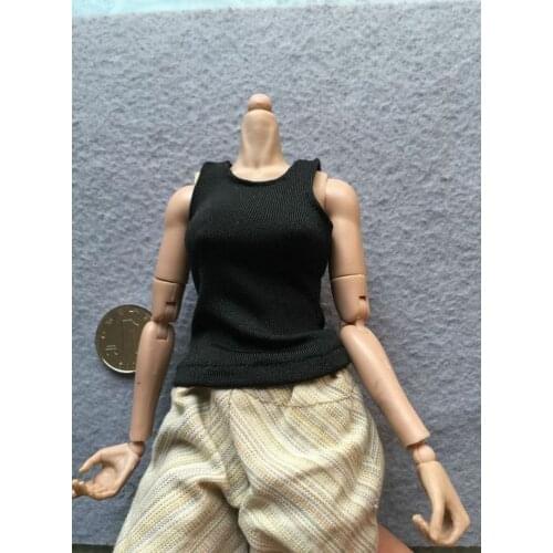 1/6 Scale Black Womens vest For 12" FeMale HT Body Doll TOY