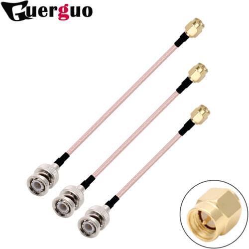 1PC RG316 Pigtail Cable BNC Male Plug to SMA Male Plug Straight 15CM 6inch RF Coaxial Connector RF-Converter