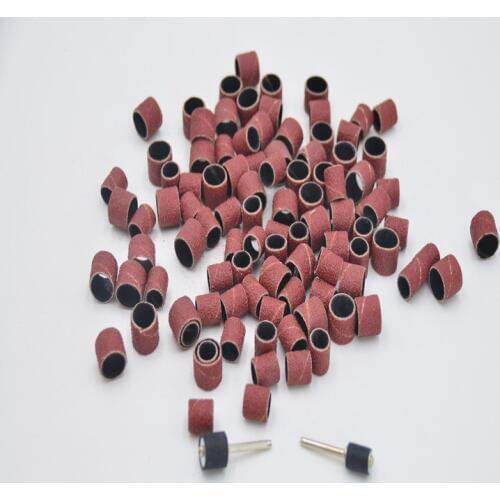 100pcs sanding drum sleeves 1/2 disc paper sandpaper abrasive grinding wheel sandpaper polishing pad for demel wood drill