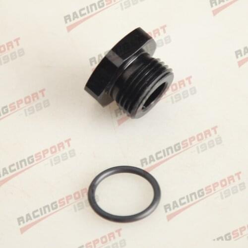 10AN AN-10 Flare Plug Aluminum Fitting Adapter With O Ring Seal 10AN Plug Black/BLUE