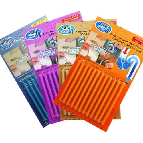 12/set universal Pipe cleaner stick powerful sink & drain cleaner rod Oil Decontamination Kitchen Toilet Bathtub Accessories