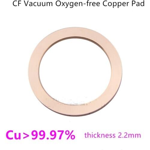 2PCS CF Vacuum Oxygen-free Copper Washer High Purity Vacuum Copper Washer Sealing Ring for Flange Fittings CF25 CF35 CF50 CF63