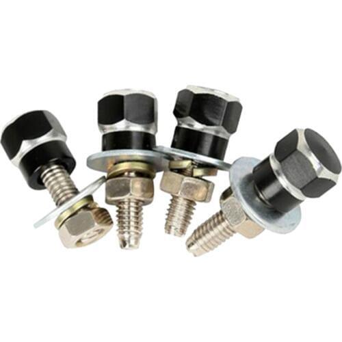 4 Motorbike Aluminum Alloy Hexagon License Tag Frame Bolts Hanging Fasteners