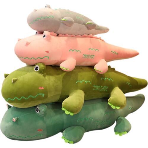 60-120cm 4 Colors Crocodile Cute New Soft Colorful Big Dinosaur Plush Toys Cartoon Stuffed Lizard Lovely Children Boys Baby Birthday Gift