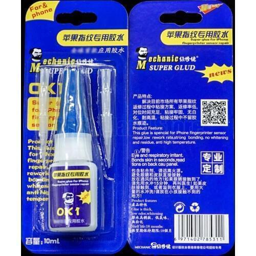 MECHANIC 10ML OK1 For iPhone 7 7p 8 8p 8+ plus x Fingerprint maintenance glue Repair mobile phone Rework button major glue