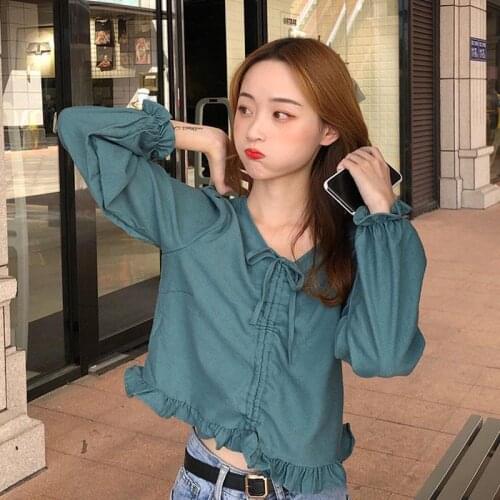 Women Blouse Shirt Womens V-neck Spring Autumn Long Sleeve Top Women Blusas Mujer De Moda