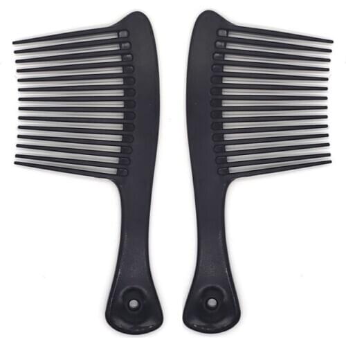 Large Wide Tooth Comb Black Anti-static Hairdressing Combs Tangled Straight Hair Brushes Girls Ponytail Comb Salon Styling Tools