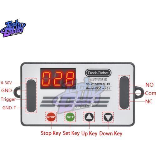DC 6-30V Micro USB LED Display Delay Timer Controller Off Switch Auto Cycle Delay Time Relay 6V 9V 12V 24V Voltage Protection