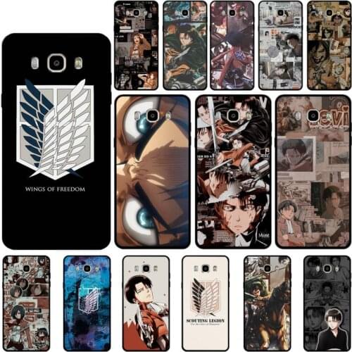 FHNBLJ Anime Attack On Titan Levi Ackerman Phone Case for Samsung J4 6 7 2 5 8plus prime core 2017 2018 pro
