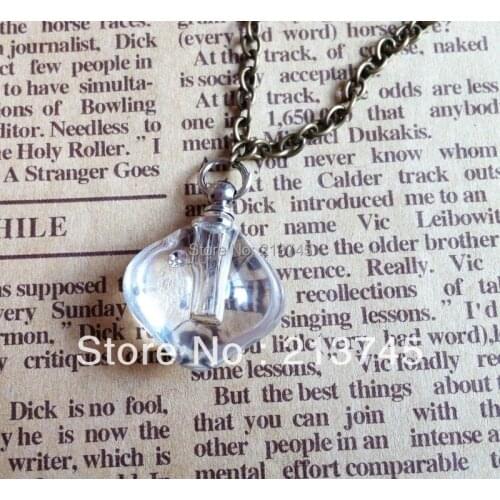 Rice vial pendant Freeshipping!!100pcs Peach heart style transparent glass Vial Pendants Box